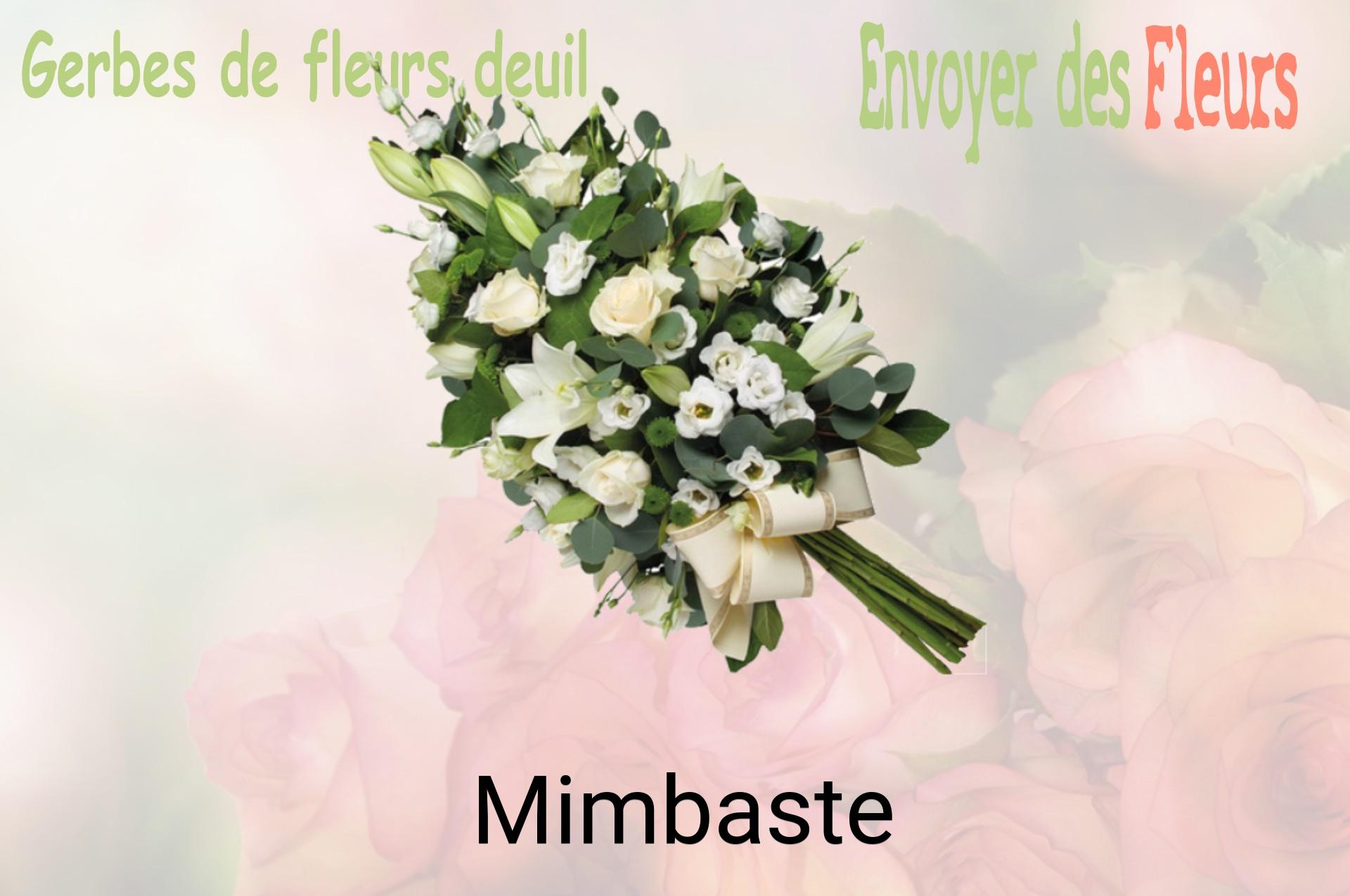 Gerbe de fleurs de deuil livrée à Mimbaste